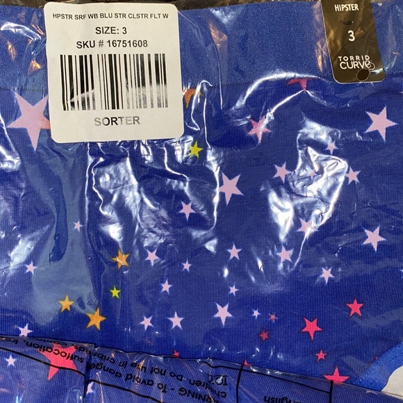 NWT TORRID Hipster Panty - Cotton Stars Blue - Picture 6 of 7